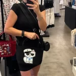 Karl lagerfeld tote bag canvas - Görsel 3