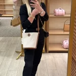 Toryburch blake canvas bucket bag
