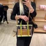 Toryburch blake şeffaf bag